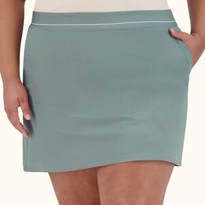 Soybu Resort Skort/Skirt with Shorts, Hand and Zippered Pockets, Green, XXL, NWT